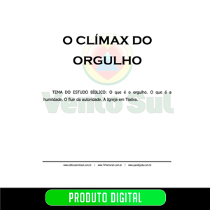 O CLÍMAX DO ORGULHO