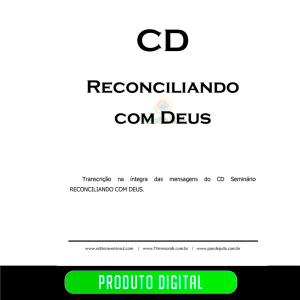 RECONCILIANDO COM DEUS